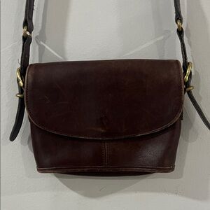 Coach Dark Brown Leather Crossbody Bag